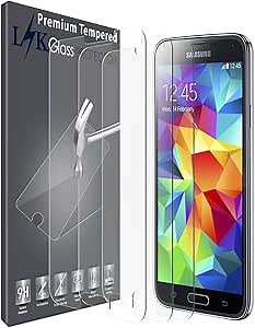 LK [3 Pack] Screen Protector for Samsung Galaxy S5, [Tempered Glass] with Lifetime Replacement Warranty