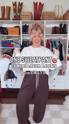These Target 🎯 sweatpants have the best fit!! I’m hard to please when it comes to sweatpants and these checked all the boxes! ☑️ Also love how well everything paired with them and it all fits true to size. I’m in a medium in everything & a size 8. ✨Commenting “TARGET” for links and I’ll send your way! 🔗 🛍️Shop in my LTK (link in bio) Be following me to receive links #styleover40 #stylereel #outfitreel #ltkover40 #targetfashion #targetshopping #coolmom #versatilestyle #casualoutfitideas #fallo