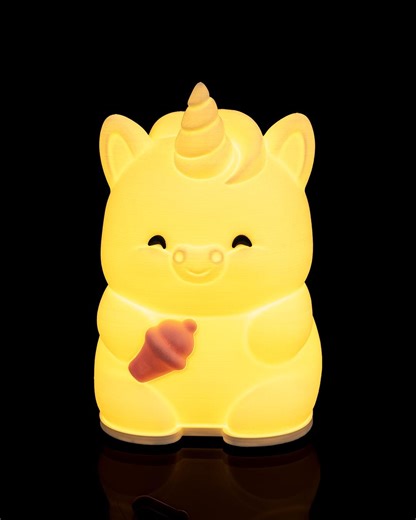 3D Printed Character Table Lamp | Unicorn, Bunny, Capybara, Mushroom, Dino, Cat Night Light - Etsy