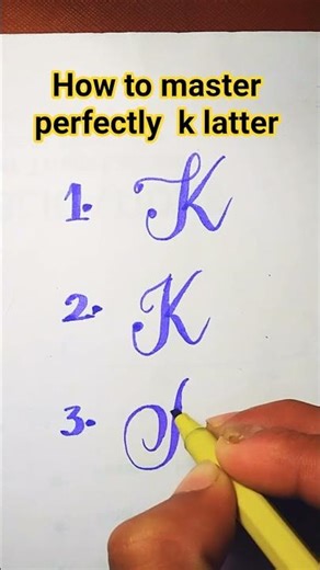 👉 How to Write K in 3 Amazing Styles ✍️ | Easy Calligraphy for Beginners#asadcalligraphyart # shorts