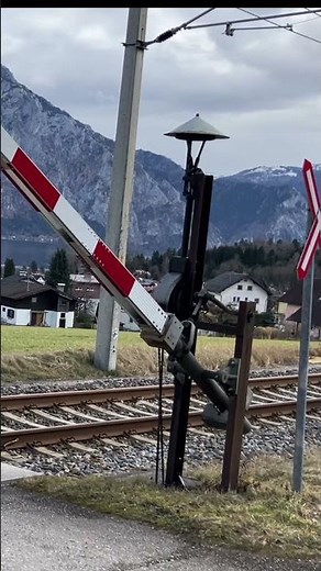 Mechanical railway barrier from another era