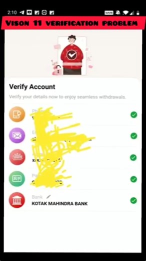 Vision11 Bank Account Under Review Problem | Vision11 Under Review Problem | vision11 email me otp
