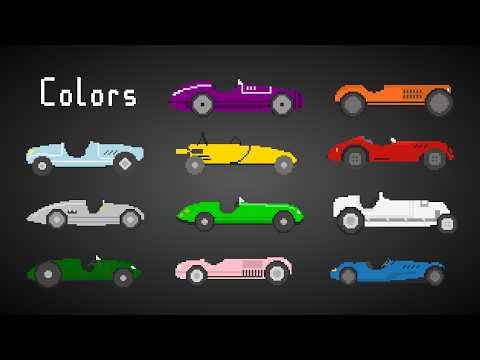 Learn Colors with Retro Race Cars for Kids | Pixel Focus Kids