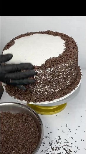 Quick & Easy Chocolate Cake Decorating Hack | Satisfying Sprinkle Technique