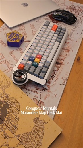 Harry Potter Marauders Map Gaming Desk Mat from Conquest Journals #harrypotter #marauders #desksetup