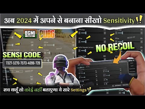 Best Sensitivity Settings Guide / Explain With Handcam BGMI & PUBGM | No Gyro & Gyro Settings Tips