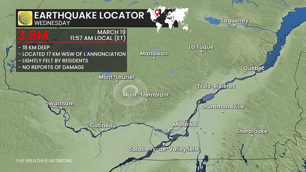 Minor Earthquake Shakes Quebec, Light Tremors Reported
