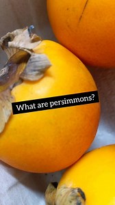 Persimmons – have you had them before? This orange-fleshed fruit can be eaten when slightly firm and crisp, but is best with a little ripening. Store in your fruit bowl, transferring softening ones to the fridge. If you want to hasten them along, pop them in a paper bag with an apple; the ethylene released will speed up the ripening process. The only part that can’t be eaten is the stubby green-leaved stalk tops. The taut, smooth skin is edible, although it can be lightly peeled off if you prefe