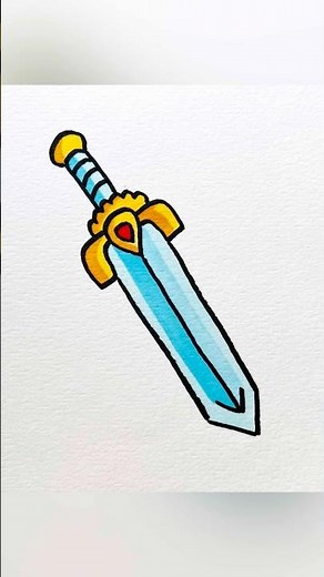 How to draw a sword | easy drawing for kids #stepbystep #simple #artforkids #kidsvideo #kidsart diy