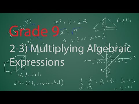 Multiplying algebraic expressions