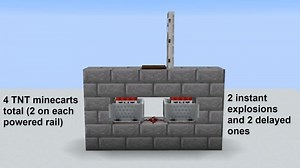 How to make a TNT minecart trap in Minecraft