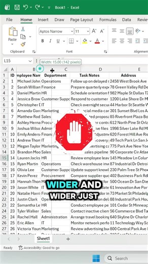 Autofit columns and rows in excel #excel #exceltips #exceltutorial