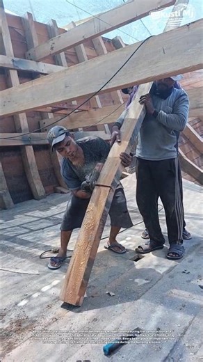 Timber Frame Assembly Inside Traditional Boat Construction