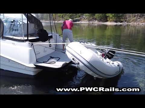 Loading a dinghy on your swim platform lift