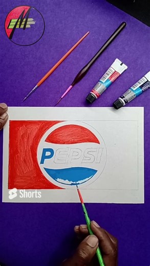 How to draw PEPSI logo - best drawing logo #drawing #draw #leomarianoartdrawing