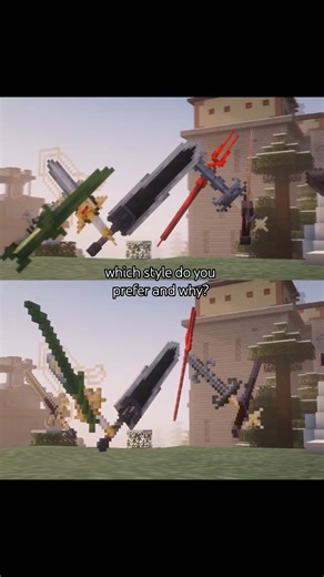 which style is best? 🤔 2D or 3D? #minecraft #minecraftshorts #minecraftmemes