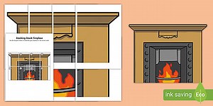 Large Cut-out Fireplace Display