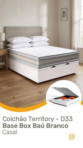 Territory D33 - Cama Box Baú - Branco - Casal