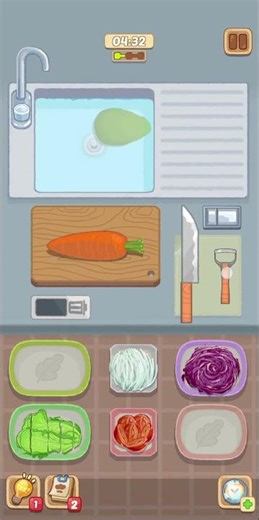 Cookingdom Recipe.05 | Simple Salad 🥗✨ #cookingdom #cookinggameplay #cookinggames #salad #breakfast