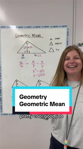 Geometry: Geometric Mean #geometry #mathematics #edutok #learnontiktok #tiktoklearningcampaign