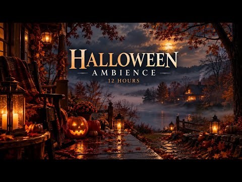 Halloween Party TV 🎃 12 Hours of Spooky Cottagecore Ambience | Pumpkin, Fog, Candlelight, Haunted