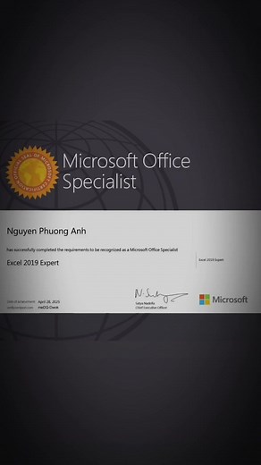 ✅ EXCEL EXPERT: Chỉ 3 buổi học và ôn gấp 2 ngày, kết quả là...🔥🔥🔥 #theYOUNG #MOS #MOS2019 #EXPERT #teachME #910