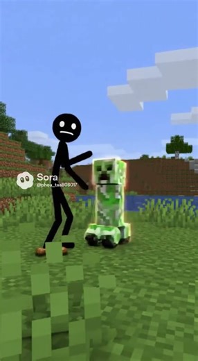 a STICKMAN helps Minecraft Dog #stickman #minecraft #minecraftjokes #shorts