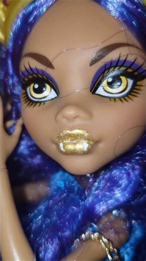 Monster high werewolf in elegant blue dress Icy fashion #monsterhigh #fashion #cute