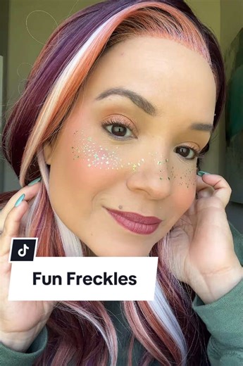 Green witch face tattoo freckles. So easy and fun to put on! @Fazit