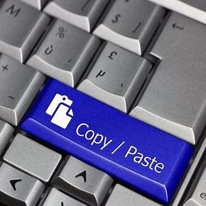 Teclas del teclado para copiar, cortar y pegar