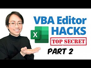 Ultimate Excel VBA Editor Secrets