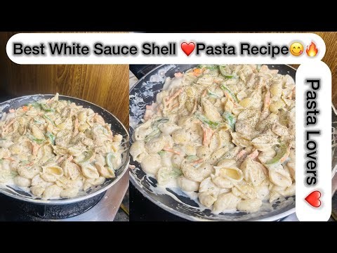 Creamy Shell Pasta 🫶in White Sauce 😋| Easy Pasta Recipe❤️By kitchen Queen RE👑
