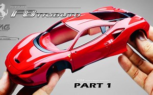 【民用模型】P1 Alpha Model 1/24 法拉利 F8 Tributo 汽车模型制作