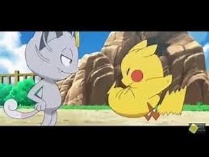 Pokemon Ash Pikachu VS Alolan Meowth