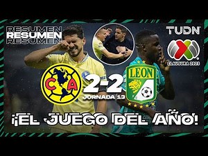 Highlights and goals | América 2-2 León | CL2023 Liga MX - Matchday 13 | TUDN