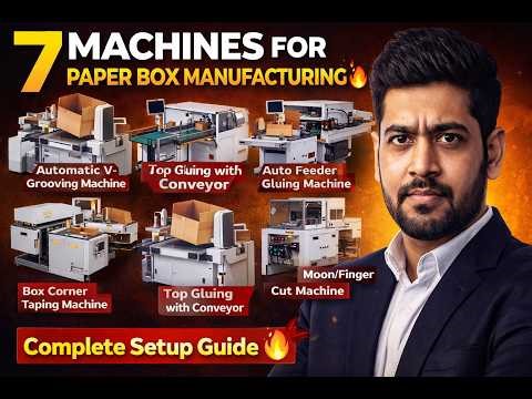 Paper Box Manufacturing Business 🔥 | 7 Machines Complete Setup Guide