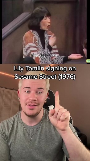 Lily Tomlin Signing on Sesame Street (1976) | American Sign Language