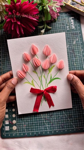 DIY 5-Minute PAPER TULIPS! 🌷✨ #shorts #craft #papercraft
