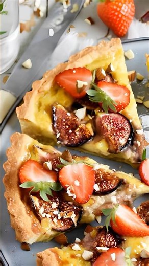 Fig and Strawberry Tart ⭐ #Fig #Strawberry #Tart