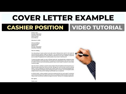 Cover Letter Example For Cashier Position | Writing Video