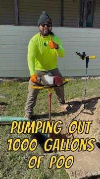 Locating, digging, and pumping out a 1,000 gallon septic tank #shorts