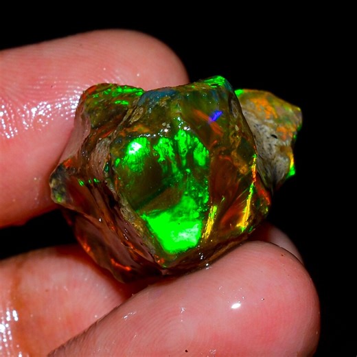 Opal Rough, Ethiopian Opal Raw, Multi Fire Opal Raw, Loose Gemstone Welo Oil Opal Raw, Big Opal Rough, Opal Specimens Raw, 37 Ct, L-560 - Etsy