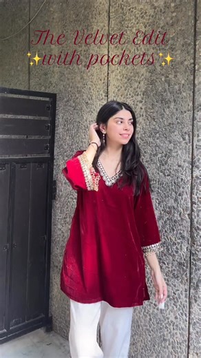 The Sass Project on Instagram: "The velvet edit✨ and it has pockets!! - bell sleeves - tassels on sleeves - Detailings on neck and sleeves - Dm for customisations - Black, Navy blue, Burgundy and Purple available Link in bio to shop | sassproject.in #smallbusiness #madeinindia #trending #supportindiandesigners #kurti"