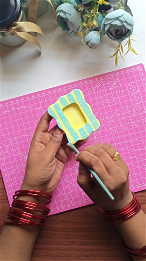 Swap out your photos whenever you feel like changing the vibe ❤️ #clay #handmade #diy #art #shorts