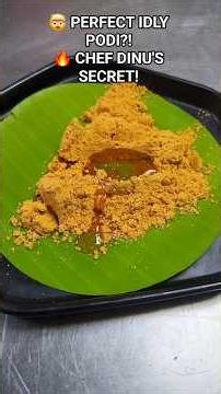 🤩 PERFECT IDLY PODI RECIPE 👇 by @chefdinu