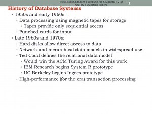 History of Database Systems - SlideServe