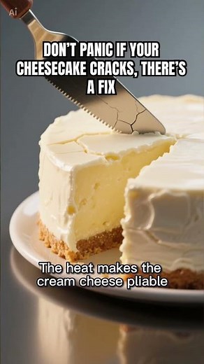 DON’T PANIC IF YOUR CHEESECAKE CRACKS, BECAUSE THERE’S A FIX