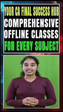 Your CA Final Success Hub | Comprehensive Offline Classes For Every Subject