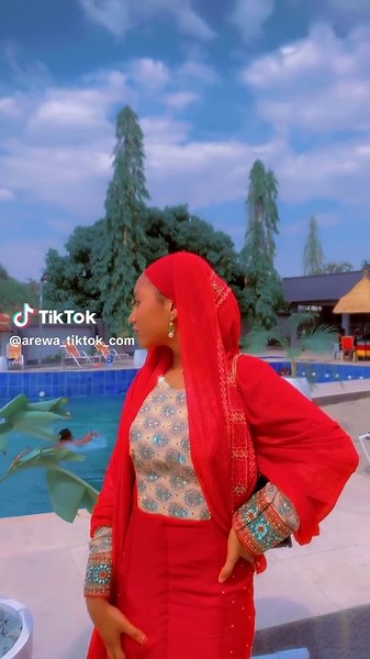 Traditional Attire Showcase by the Poolside