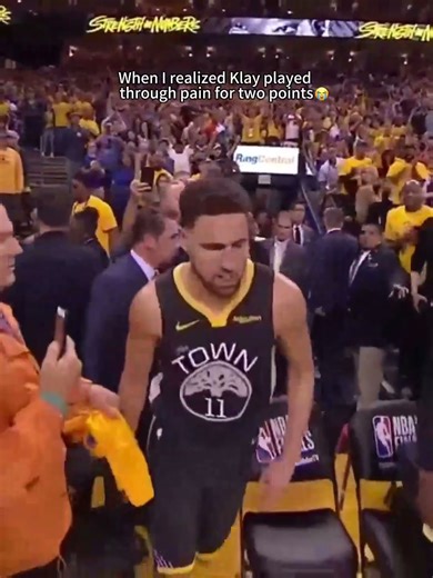 Klay Scored 2 Pts Through Pain 😢🔥 #nba #klaythompson #warriors #basketball